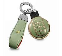 ontto Funda para llave de coche compatible con BMW Mini Cooper S One Jcw F54 F55 F56 F57 F60 Clubman Works Countryman Funda de llave de TPU con 3 botones verde estilo A