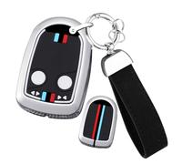ontto Funda para llave de coche compatible con DAF XF 105 106 XG IF CF Euro Camión Mando a distancia Metal Carcasa Llave Carcasa Carcasa Llave Estuche 2 Botones A Plata