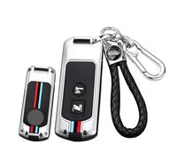 ontto Funda para llave de coche compatible con Honda Forza 250 350 X-ADV 750 SH150i SH300 150 PCX 125 SH125 JpADV150 Motocicleta Funda para llave de moto con llavero 2 botones plata