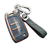 ontto Funda para llave de coche compatible con Hyundai Elantra Solaris I30 I30n I35 I40 Tucson Kona Genesis Accent Santa Fe 2017 - 2020 mando a distancia, carcasa de TPU para llave, color gris