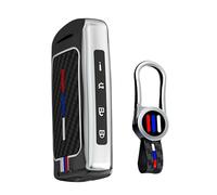 ontto Funda para llave de coche compatible con Mazda 2 3 6 CX-3 CX-5 CX-8 CX-50 CX-60 CX-70 CX-80 CX-90 CX-30 MX-30 MX-5 2020-2025 carcasa metálica llavero 4 botones plata