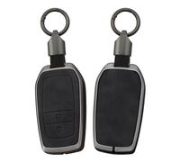 ontto Funda para llave de coche compatible con Toyota Yaris GR Corolla Cross TS RAV4 CHR Hilux para Mazda 2 Hybrid 2022-2025, funda para llave con llavero de 2/3/4/5/6 teclas, 2 Teclas Negro, 2 Tasten