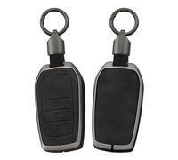 ontto Funda para llave de coche compatible con Toyota Yaris GR Corolla Cross TS RAV4 CHR Hilux para Mazda 2 Hybrid 2022-2025, funda para llave con llavero de 2/3/4/5/6 teclas, Negro , 3 Tasten