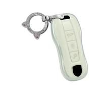 ontto Funda para llave de coche con carcasa de llave de TPU para Porsche Panamera Cayenne 911 Carrera 2018 en adelante, funda para llave de control remoto inteligente, color blanco