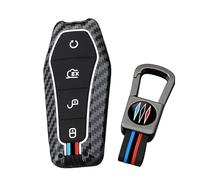 ontto Funda para llave de coche de fibra de carbono, compatible con BYD Seal U DM-i Song Plus EV Sealion 7 Tang Atto 2 Atto 3 Dolphin Han Denza D9 4 Botones Funda para Llave Funda Protectora con