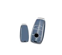 ontto Funda para llave de coche, funda para Mercedes Benz A C E S G Clase GLC CLE CLA GLB GLS W177 W205 W213 W222 X167 AMG silicona TPU funda protectora llavero plata gris