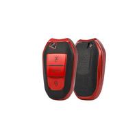 ontto Funda para Llave de Coche, Funda para Peugeot 308 408 508 2008 3008 4008 5008 Citroen C4L C6 C3-XR Picasso DS3 DS4 TPU Silicona Funda Protectora Llavero Cuero Rojo