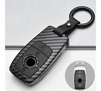 ontto Funda para Llave de Coche Mercedes E S Clase 2017-2020 W177 A220 E200 E300 E220 GLE 350 E43 AMG Mando a Distancia Cover ABS Carcasa Llavero de Fibra de Carbono Negro