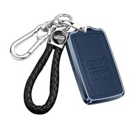 ontto Funda para llave de piel metálica con llavero para Renault Rafale Symbioz Zoe E-Tech Talisman Captur Arkana Kadjar Megane Clio 5 Austral 2024-2025 2026 Cubierta de Control Remoto D Azul