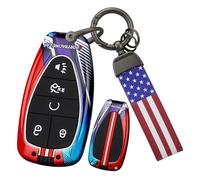 ontto Funda para llave inteligente con mando a distancia estilo Sportracing, para Chevrolet Onix Equino Orlando Cruze Spark Sonic Camaro Volt Bolt Trax Volt Bolt Trax Malibu Blazer Equinox, 5 botones