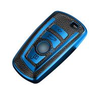 ontto Funda para Llave para BMW 520, 525, f30, f10, F18, 118i, 320i, 1er 3, 5, 7, X3, X4, M3, M4, M5, E34, E90, E60, E36, Funda de Silicona TPU para Llave de Coche, Funda Protectora de Piel Azul