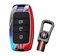 ontto Funda para llavero compatible con Kia K7 K5 K3 K2 Sportage Rio 3 Ceed Sorento Picanto Cerato Soul Optima 4 NIRO X Line Forte accesorios de coche, carcasa de metal y silicona, color rojo