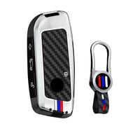 ontto Funda protectora para llave de coche de BMW Serie 2 U06 3 G81 M3 5er G60 7 G07 X1 U11 X5 F95 IX1 i4 2023-2025 Carcasa de metal para llave de 4 botones A Plata