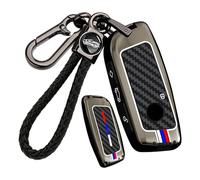 ontto Funda protectora para llave de coche de BMW Serie 2 U06 3 G81 M3 5er G60 7 G07 X1 U11 X5 F95 IX1 i4 2023-2025 Carcasa de metal para llave de 4 botones B Negro