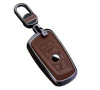 ontto Llavero de piel para BMW Serie 1, 2, 3, 4, 5, 6, F10, F12, F20, F25, F30, X3, X4, M3, M4, M5, 3GT y 5GT, accesorios de aleación de zinc, llavero, llavero, protector marrón B