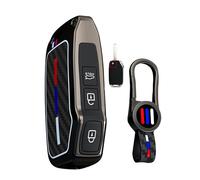 ontto Se adapta a la funda para llave de coche KIA Soul NIRO Xceed Sportage R NQ5 GT line Proceed GT Seltos Stinger Carcasa de llave de aleación de zinc 3 botones B Negro