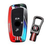 ontto Soporte deportivo para llavero con llavero, protector fluorescente para llave de coche, marco de metal pintado colorido, funda de silicona suave para BMW Serie 1 2 3 4 5 6 7 Serie X3 X4 M2 M3 M4