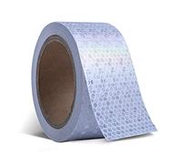 ONTWIE 5cm x 10m Cinta Reflectante de Advertencia, Cinta Reflectante de Seguridad Marca de Seguridad Autoadhesiva para Instalaciones de Transporte por Carretera, Vehículos, Naves, Calles