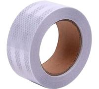 ONTWIE Cinta de Advertencia Reflectante de 20 m x 5 cm, Cinta de Seguridad Reflectante Autoadhesiva, Marca de Seguridad para Transporte por Carretera, Vehículos, Barcos, Calles