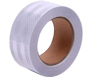 ONTWIE Cinta de Advertencia Reflectante de 20 m x 5 cm, Cinta de Seguridad Reflectante Autoadhesiva, Marca de Seguridad para Transporte por Carretera, Vehículos, Barcos, Calles