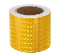 ONTWIE Cinta Reflectante Amarilla 10 cm x 10 m, Cinta Reflectora Impermeable para Exteriores, Cinta de Seguridad Autoadhesiva para Automóviles, Camiones, Motocicletas, Bicicletas y Remolques