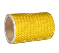 ONTWIE Cinta Reflectante Amarilla 15 cm x 10 m, Cinta Reflectora Impermeable para Exteriores Cascos