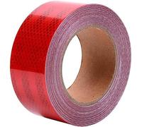 ONTWIE Cinta Reflectante de Seguridad de 20 m x 5 cm, Roja, Para Remolques, Cinta Reflectante de Advertencia de Alta Intensidad, Resistente Al Agua