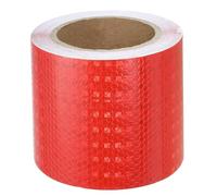 ONTWIE Cinta Reflectante Roja de 10 cm x 10 m, Cintas Adhesivas de Advertencia de Seguridad Reflectantes Autoadhesivas para Bicicleta