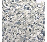 ONTWIE Mezcla de copos de color decorativo para recubrimientos de hormigón para suelos de garaje, pintura para paredes interiores y exteriores y suelos (Blanco, Gris-Azul, Gris Tierra)