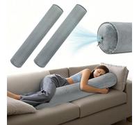 ONTYZZ Almohada Corporal Hinchable Almohada Larga Adultos Niños Almohada Redonda Bolster para Dormir Abrazos Volver Cuello Soporte Dormir de Lado Almohada Cuddle
