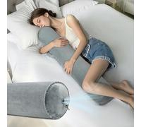 ONTYZZ Almohada Corporal Hinchable Almohada Larga Adultos Niños Almohada Redonda Bolster para Dormir Abrazos Volver Cuello Soporte Dormir de Lado Almohada Cuddle