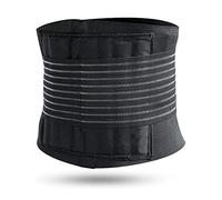 ONTYZZ Cinturón de Soporte de Espalda Elástica Yoga Lumbar para la Espalda Levantamiento de Pesas Cinturon Lumbar Entrenamiento de Fuerza Mujeres Faja Lumbar Negro/XL