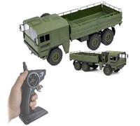 OnundOn Camión Teledirigido 1:16, Modelo de Coche Militar, 2,4 G, 6 WD, Q64, Simulación Transportador, Juguete de Carga, Verde