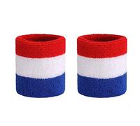 ONUPGO Diademas Deportivas para el Sudor, muñequeras de Tela de Rizo a Rayas, Banda para la Cabeza, muñequera, para Ejercicio atlético, Baloncesto, Absorbe la Humedad, Absorbe el Sudor