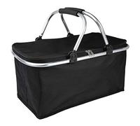 ONVAYA® Cesta plegable con función de refrigeración | cesta plegable con tapa | cesta de aislamiento | bolsa de la compra | cesta térmica plegable (negro)