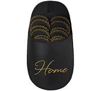 ONVAYA® Pantuflas de ABS para invitados | Home - oro negro | Juego de 6 | Suela antideslizante | Pantuflas