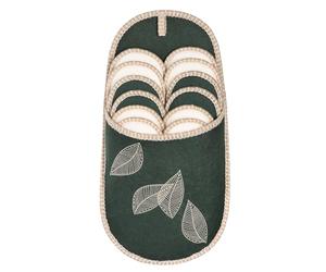 ONVAYA Pantuflas para Invitados, Juego de 6, Hojas, 36/45 EU