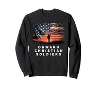 Onward Christian Soldiers - Faith Vintage Flag USA Graphic Sudadera