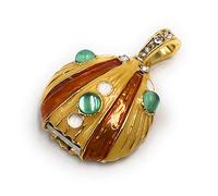 Onwomania Concha mar Playa Concha Perla Concha Oro Brillo Rhinestone Divertido USB Stick 32 GB USB 2.0 Memory Stick Portador de Datos