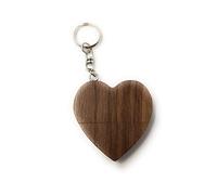 Onwomania Corazón de Madera Dark Love Funny USB Stick 32 GB USB 2.0 Soporte de Datos de Memoria extraíble