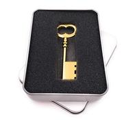 Onwomania Dietrich Golden Fabricado en Metal con Llave. Memoria USB Stick en Caja de Regalo de ALU 16 GB USB 2.0