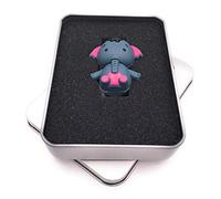 Onwomania Elefante zoológico Animal en Azul Memoria USB Stick en Caja de Regalo de ALU 16 GB USB 3.0