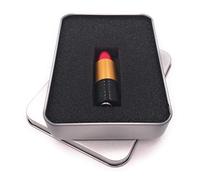 Onwomania Lápiz Labial Botella Brillo de Labios Plata Oro Memoria USB Stick en Caja de Regalo de ALU 8 GB USB 2.0