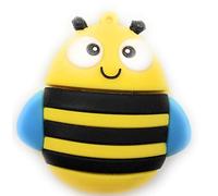Onwomania Linda Abeja Dulce en Rayas Amarillas Memoria USB Divertida 128 GB Soporte de Datos de Memoria USB 3.0