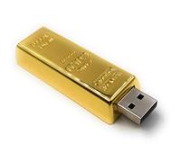 Onwomania Lingote de Oro de Metal Funny USB Stick 8 GB USB 2.0 Soporte de Datos