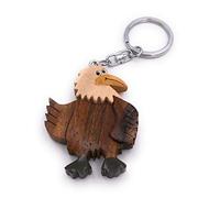 Onwomania Llavero de madera Buitre Aves Raptor Cuervo Buitre Bailando Colgante Encanto