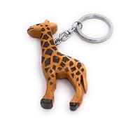 Onwomania Llavero de madera Jirafa Mamífero Cloven Hoofed África Desierto Arena Colgante Charm