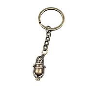 Onwomania Llavero Micrófono Mic Bronze Studio Tone Metal Colgante Charm