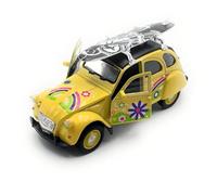 Onwomania Modelo de Coche Compatible con 2CV Duck Surf 1:34-39 Vehículo Miniatura Coche Amarillo