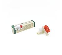 ONWOOD - Cabezales intercambiables ecológicos de goma certificada por la FDA, cerdas medianas antibacterianas a base vegetal - 2 cabezales rojo y blanco